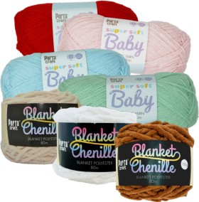 Super+Soft+Baby+4ply+Acrylic+Yarn+100g%2C+420m+or+Chenille+Blanket+Yarn+100g%2C+80m