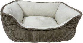 Beige+Velvet+Pet+Bed