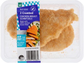 Woolworths-Crumbed-Chicken-Breast-Schnitzels-2-Pack on sale