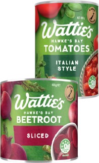 Watties-Beetroot-or-Flavoured-Tomatoes-400-450g on sale