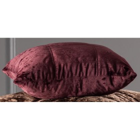 Fieldcrest-Luxe-Velvet-45cm-Cushion-Burgundy on sale