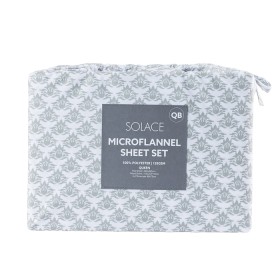 NEW+Solace+Grey+Microflannel+Sheet+Set