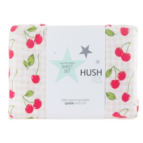 Hush+Kids+Cherry+Daisies+Flannelette+Sheet+Set