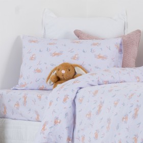 Hush+Baby+Garden+Bunny+Flannelette+Cot+Cover