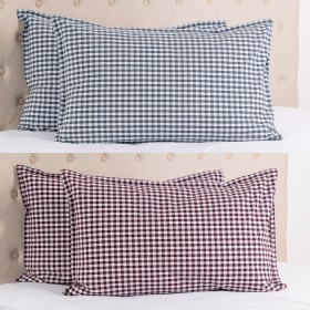 Fieldcrest-Stonewashed-Cotton-Gingham-Pillowcase-Pair on sale