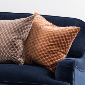 Brooke+Velvet+Cushion+-+Rust