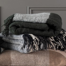 Woolrest+Wool+Throw+-+Olive