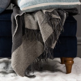 Woolrest-Wool-Throw-Brown on sale