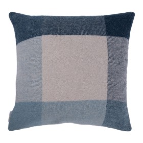 Woolrest+New+Zealand+Wool+Check+Cushion+Blue