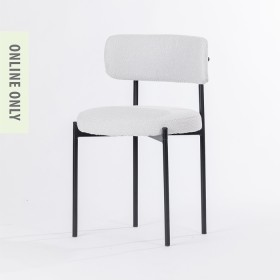 Design+Republique+Aria+Boucle+Dining+Chair+Silver
