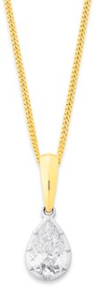 10ct-15ct-Pear-Shaped-Lab-Grown-Diamond-Pendant on sale