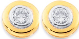 10ct+Lab+Diamond+Domed+Studs