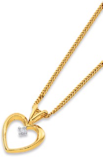 9ct-Diamond-Open-Heart-Pendant on sale