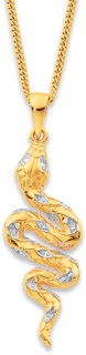 9ct%2C+Diamond+Snake+Pendant