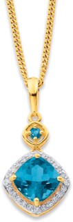 9ct-London-Blue-Topaz-with-Diamond-Pendant on sale