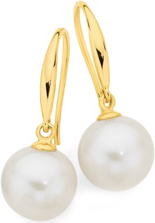 9ct-Cultured-Fresh-Water-Pearl-Drop-Earrings on sale
