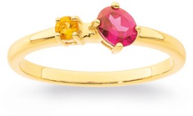 Eliza+9ct+Rhodolite+Garnet+%26amp%3B+Citrine+Ring