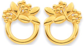 9ct+Open+Circle+Studs