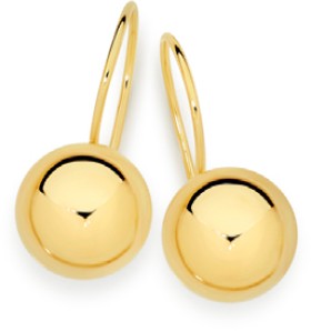 9ct-8mm-Euroball-Earrings on sale