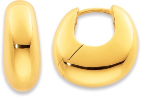 9ct+Dome+Hoop+Earrings
