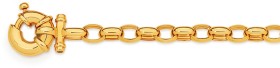 9ct-19cm-Solid-Diamond-Belcher-Bolt-Ring-Bracelet on sale