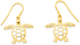 9ct-Filigree-Turtle-Hook-Drop-Earrings on sale