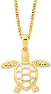 9ct+Filigree+Turtle+Pendant