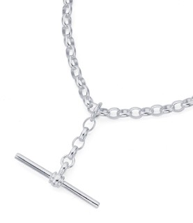 Sterling+Silver+45cm+Oval+Belcher+Chain+with+T-Bar+Fob