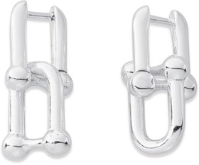 Sterling+Silver+Industrial+Link+Drop+Earrings