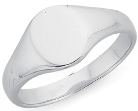 Sterling-Silver-Plain-Oval-Signet-Ring on sale
