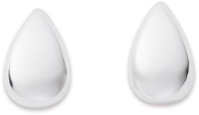 Sterling-Silver-Small-Puff-Waterdrop-Stud-Earrings on sale