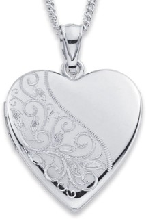 Sterling-Silver-20mm-Half-Engraved-With-Diamond-Heart-Locket on sale