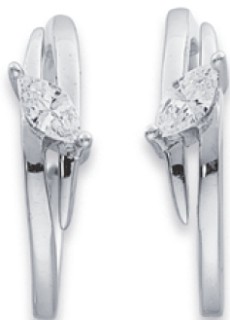 Sterling-Silver-Marquise-Cubic-Zirconia-Hoops on sale