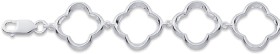 Sterling-Silver-18cm3cm-Multi-Open-Clover-Bracelet on sale