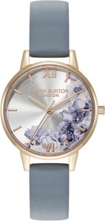 Olivia-Burton-Illustrated-Florals-Ladies-Blue-Watch-OB24000227 on sale