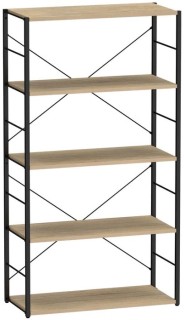 Flexi+Storage+Studio+800+x+1475+x+360mm+Black+%26amp%3B+Oak+Silhouette+5+Shelf+Starter+Kit