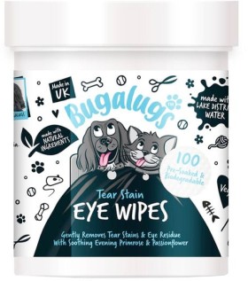 Bugalugs+%26lsquo%3BTear+Stain%26rsquo%3B+Cat+and+Dog+Eye+Wipes+Pack+of+100