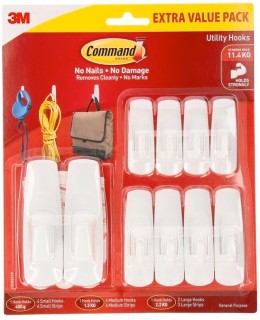 Command-Utility-Hooks-Value-Pack-in-White-Pack-of-10 on sale