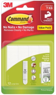 Command-Large-Adhesive-Picture-Hanging-Strips-Value-Pack-in-White-Pack-of-12 on sale