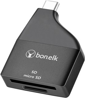 Bonelk+USB-C+to+Micro+SD%2FSD+Adapter+-+Black