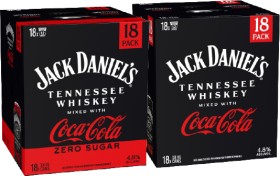 Jack+Daniel%26rsquo%3Bs+%26amp%3B+Coca-Cola+or+Zero+Sugar+4.8%25+18+x+330ml+Cans