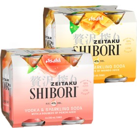 Asahi+Shibori+Vodka+Range+4%25+4+x+330ml+Cans
