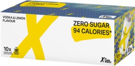 X+Long+White+Zero+Sugar+Lemon+or+Lemon+Passionfruit+5%25+10+x+330ml+Cans