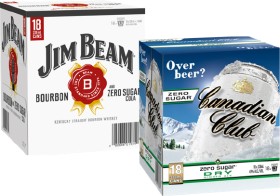 Jim-Beam-Cola-Zero-48-18-x-330ml-Cans-or-Canadian-Club-Zero-Dry-48-18-x-330ml-Cans on sale