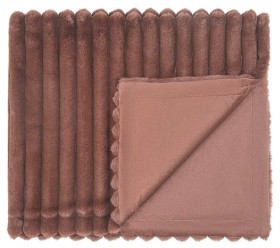 Astin-Sinclair-Faux-Fur-Rib-Throw-Chocolate on sale