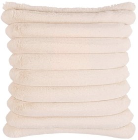 Astin-Sinclair-45cm-x-45cm-Beige-Faux-Fur-Rib-Cushion on sale