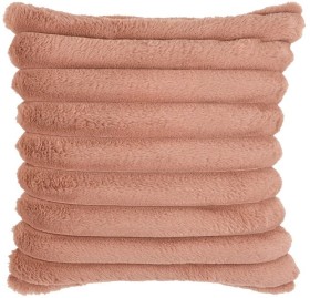 Astin+Sinclair+45cm+x+45cm+Light+Brown+Faux+Fur+Rib+Cushion