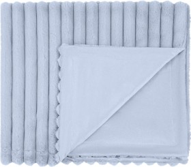 Astin-Sinclair-Faux-Fur-Rib-Throw-Cloud-Blue on sale