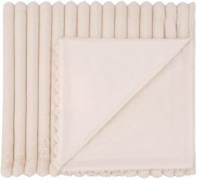 Astin+Sinclair+Faux+Fur+Rib+Throw+Beige