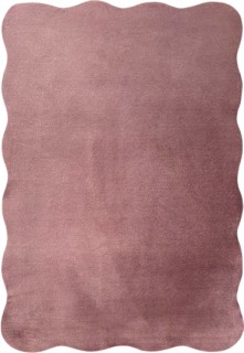 Washable-Scalloped-Rug-Blush-Pink on sale